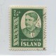 ISLANDIA 1954 Yv. 252 ESTAMPILLA FINAMENTE USADA 35 EUROS