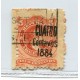 ARGENTINA 1884 GJ 76  ESTAMPILLA USADA CON BORDE DE HOJA