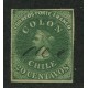 CHILE 1861 Yv. 10 ESTAMPILLA COLON ULTIMA DE LONDRES 65 EUROS, HERMOSO