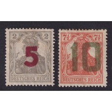 ALEMANIA EN POLONIA 1919 Yv. 61/2 SERIE COMPLETA DE ESTAMPILLAS NUEVAS SIN GOMA RARISIMAS 525 €