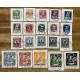 ALEMANIA 1920 Yv 118A/V SERIE COMPLETA DE ESTAMPILLAS EN FRAGMENTOS 75 EUROS