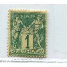 FRANCIA 1876 Yv 61 ESTAMPILLA NUEVA SIN GOMA DE GRAN CALIDAD 200 EUROS
