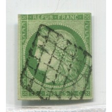 FRANCIA 1850 CERES Yv. 2 MUY BUEN EJEMPLAR, RARA ESTAMPILLA 1100 €