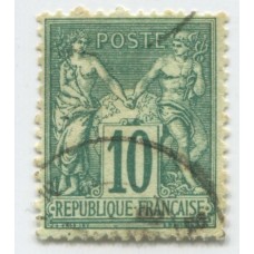 FRANCIA Yv. 076 MUY BUENA Y RARA ESTAMPILLA USADA DE LUJO 325 €