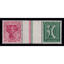 ALEMANIA 1921 ESTAMPILLAS SE-TENANT ZUSAMMENDRUCKE NUEVAS CON GOMA DE GRAN CALIDAD MI Kz8 12 €