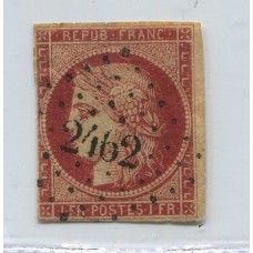 FRANCIA 1849 Yv. 6B EL 1 Franco CARMIN BRUN DE CERES MUY RARO SELLO CLASICO 1100 € AQUÍ OFRECIDO A MUY BAJO PRECIO