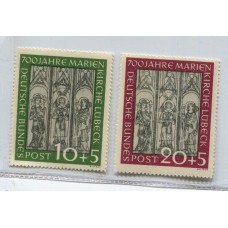 ALEMANIA OCCIDENTAL 1951 Yv. 25/6 SERIE COMPLETA NUEVA MINT DE LUJO 285 €
