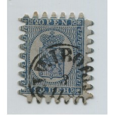 FINLANDIA 1866 Yv 08 MUY LINDA ESTAMPILLA 90 EUROS