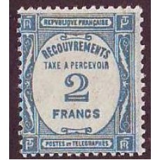 FRANCIA Yv. TAXA 61 ESTAMPILLA NUEVA HERMOSA CALIDAD 100 €