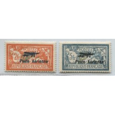 FRANCIA Yv. AEREO 01/2 SERIE COMPLETA DE ESTAMPILLAS NUEVAS CON GOMA MUY FRESCA, HERMOSA CALIDAD 500 €