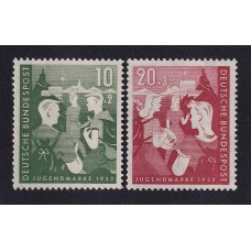 ALEMANIA OCCIDENTAL 1952 Yv 39/40 SERIE COMPLETA DE ESTAMPILLAS NUEVAS MINT 60 €