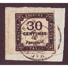 FRANCIA Yv. TAXA 06 ESTAMPILLA USADA EN FRAGMENTO 160 €