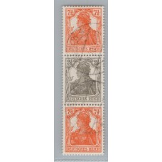 ALEMANIA 1916 ESTAMPILLAS SE-TENANT ZUSAMMENDRUCKE USADO QUE ES MUCHO MAS ESCASO S14b 25 €