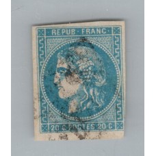 FRANCIA 1871 Yv. 46B DE PERFECTA CALIDAD 25 € ( ESTA DE BUENA CONDICION HAY REFLEJOS DE LUZ EN LA FOTO )