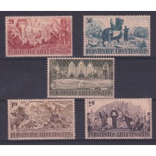 LIECHTENSTEIN 1942 Yv 177/81 SERIE COMPLETA DE ESTAMPILLAS NUEVAS MINT 25 EUROS