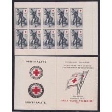 FRANCIA 1955 CARNET CRUZ ROJA MUY RARO NUEVO MINT 450 EUROS
