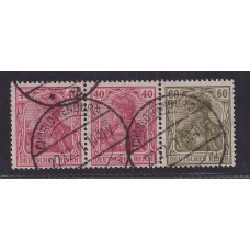 ALEMANIA 1921 ESTAMPILLAS SE-TENANT ZUSAMMENDRUCKE USADA QUE ES MUCHO MAS ESCASA MI W17 60 €