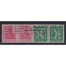 ALEMANIA 1921ESTAMPILLAS SE-TENANT ZUSAMMENDRUCKE USADAS QUE SON MUCHO MAS RARAS MI WK4 MUY RARA 800 €