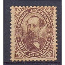 ARGENTINA 1888 GJ 87 PE. 65 HERMOSO EJEMPLAR NUEVO CON GOMA U$ 40