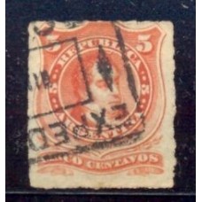 ARGENTINA 1876 GJ 48 HERMOSO EJEMPLAR USADO PE 32   U$ 50