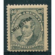 ARGENTINA 1888 GJ 92 RARO MINT EN MUESTRA ( U$ 600 SIN SOBRECARGA )