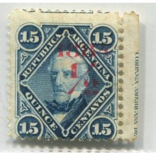 ARGENTINA 1884 GJ 72 ESTAMPILLA NUEVA CON GOMA