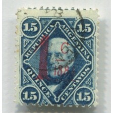 ARGENTINA 1884 GJ 74 ESTAMPILLA USADA U$ 15