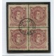 ARGENTINA 1877 GJ 54B CUADRO DE ESTAMPILLAS USADAS CON MATASELLO CENTRAL LA PLATA RARO