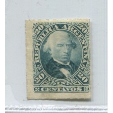 ARGENTINA 1876 GJ 51 ESTAMPILLA NUEVA CON GOMA PARCIAL U$ 15