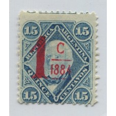 ARGENTINA 1884 GJ 70 ESTAMPILLA NUEVA SIN GOMA U$ 40