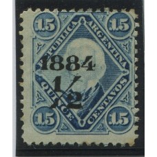 ARGENTINA 1884 GJ 67 ESTAMPILLA NUEVA CON GOMA U$ 50