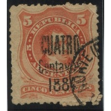 ARGENTINA 1884 GJ 76 ESTAMPILLA USADA