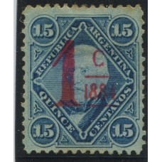 ARGENTINA 1884 GJ 70 ESTAMPILLA NUEVA SIN GOMA U$ 70