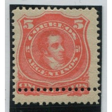 ARGENTINA 1888 GJ 84 ESTAMPILLA NUEVA CON GOMA Y VARIEDAD DOBLE DENTADO