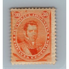 ARGENTINA 1867 GJ 36 ESTAMPILLA NUEVA CON GOMA MUY BUENA Y RARA U$ 160