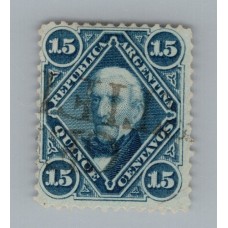 ARGENTINA 1867 GJ 40 ESTAMPILLA NUEVA USADA U$ 15