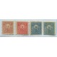 ARGENTINA 1884 GJ 77/79a SERIE COMPLETA INCLUIDA COLOR AZUL VERDOZO NUEVAS CON GOMA U$ 82