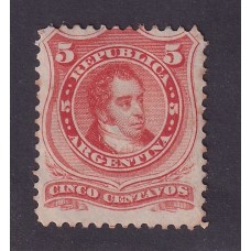 ARGENTINA 1867 GJ 38 ESTAMPILLA NUEVA CON GOMA PARCIAL U$ 40