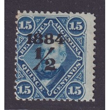 ARGENTINA 1884 GJ 73 ESTAMPILLA NUEVA CON GOMA U$ 15