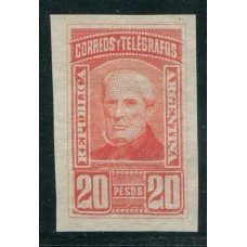 ARGENTINA 1889 GJ 118 ENSAYO ORIGINAL DEL VALOR ALTO BROWN CARTON