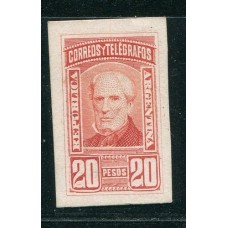 ARGENTINA 1889 GJ 118 ENSAYO ORIGINAL DEL VALOR ALTO BROWN CARTON