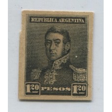 ARGENTINA 1892 GJ 187 ENSAYO EN CARTON EN COLOR ADOPTADO