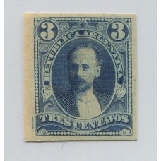 ARGENTINA 1889 GJ 103 ENSAYO EN PAPEL DELGADO EN COLOR NO ADOPTADO