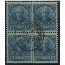 ARGENTINA 1889 GJ 129a CUADRO DE ESTAMPILLAS CON MATASELLO 19-SEP-1891 CON GOMA MINT