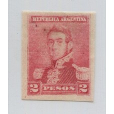 ARGENTINA 1892 GJ 150 ENSAYO EN PAPEL DELGADO, COLOR NO ADOPTADO ROSA