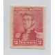 ARGENTINA 1892 GJ 150 ENSAYO EN PAPEL DELGADO, COLOR NO ADOPTADO ROSA