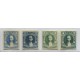 ARGENTINA 1889 GJ 103 ENSAYOS EN PAPEL EN COLOR ADOPTADO Y NO ADOPTADOS VERDE OSCURO AZUL CELESTE Y AZUL OSCURO