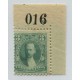 ARGENTINA 1889 GJ 124 ESTAMPILLA NUEVA CON GOMA CON BORDES ESQUINA DE HOJA DOBLEMENTE NUMERADO Y ES DE DENTADO MIXTO, DE LUJO !!!