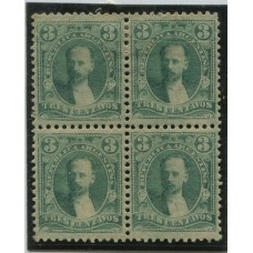 ARGENTINA 1889 GJ 124 CUADRO DE ESTAMPILLAS NUEVAS CON GOMA DENTADO MIXTO U$ 60