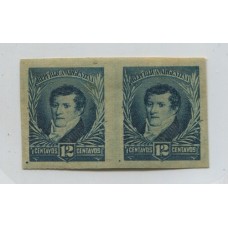 ARGENTINA 1892 GJ 144P PAREJA SIN DENTADO NUEVA CON GOMA, HERMOSA Y DE LUJO U$ 125